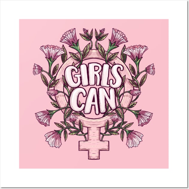 Girls Can Wall Art by MaiKStore